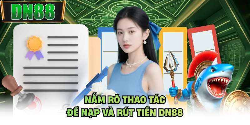 Nắm rõ thao tác để nạp và rút tiền DN88