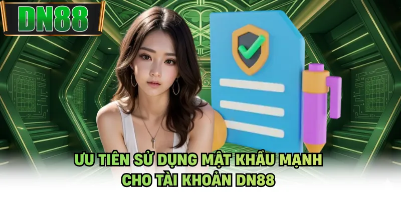 Ưu tiên sử dụng mật khẩu mạnh cho tài khoản DN88